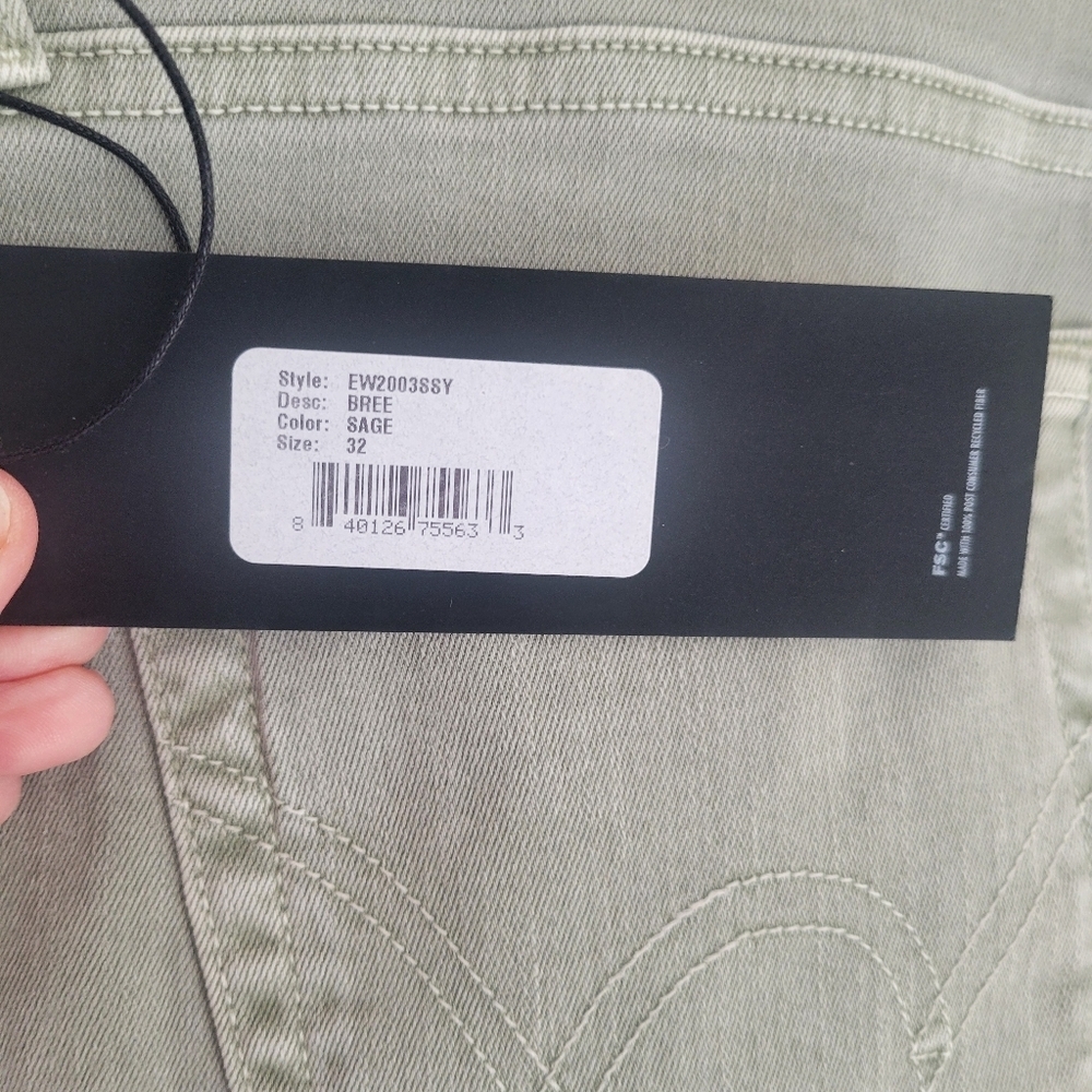 Edwin Bree Jeans in Sage Sz 32 NWT - Picture 7 of 9